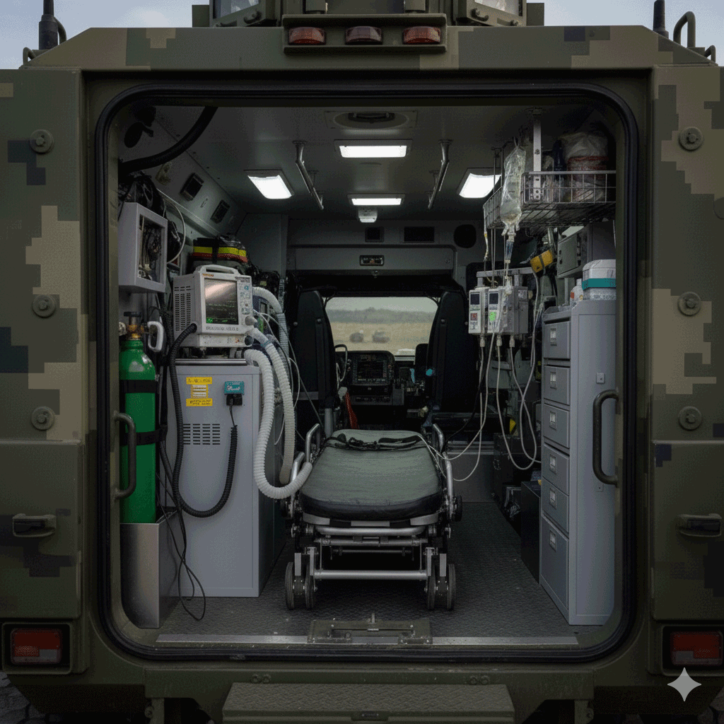 оснащення евакуаційних машин (допомога ЗСУ)